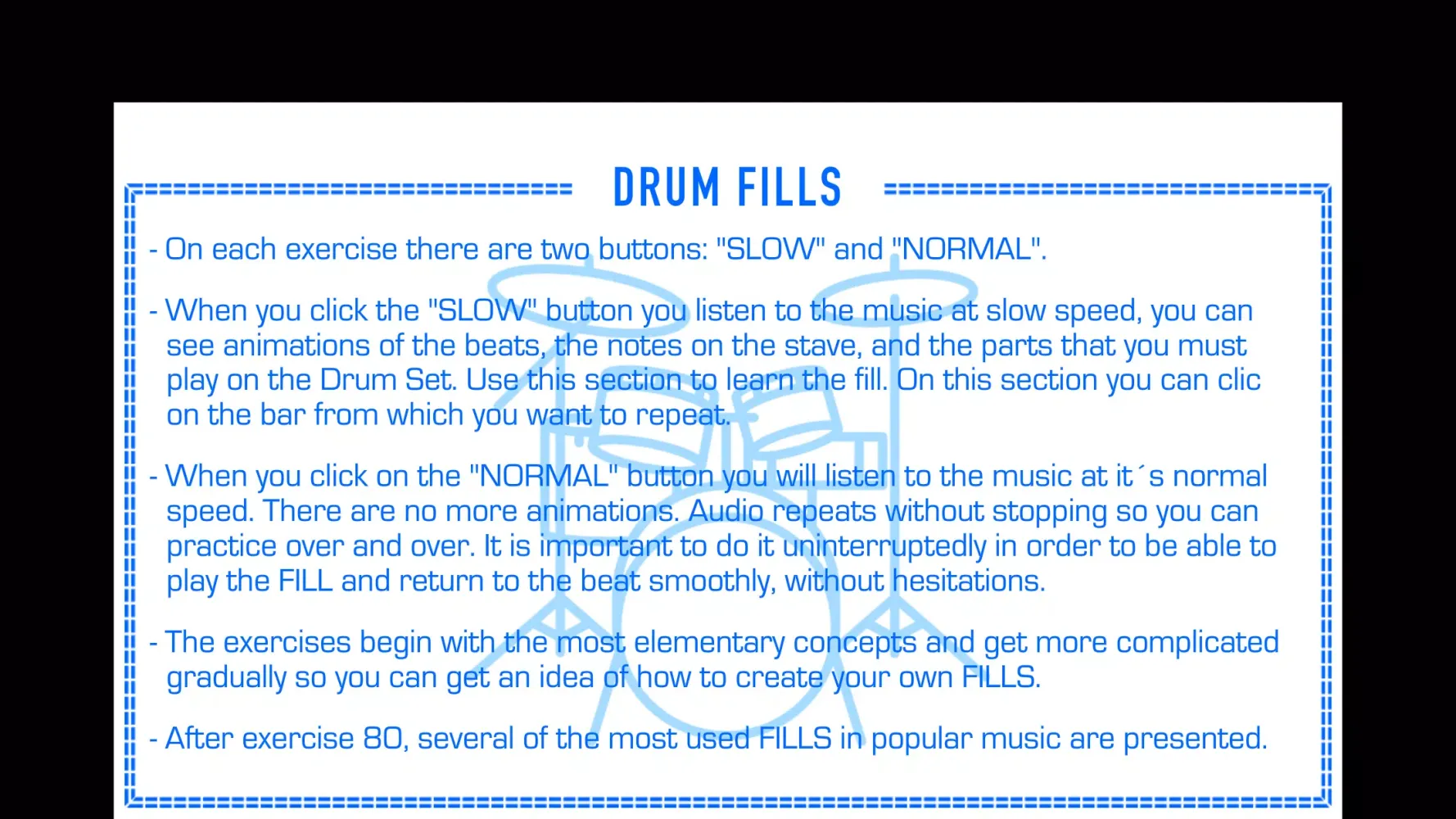 Zrzuty ekranu Drum Fills