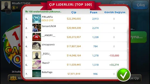 CANAK Okey Online Screenshots
