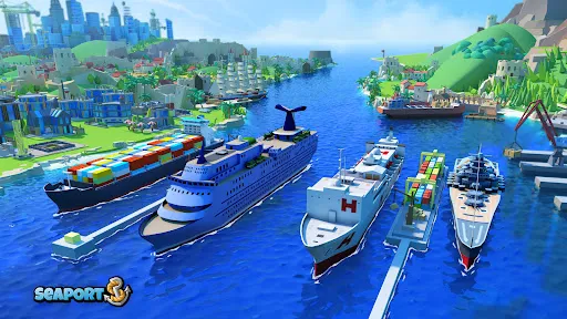 Capturas de tela do Sea Port: Cargo Boat Tycoon