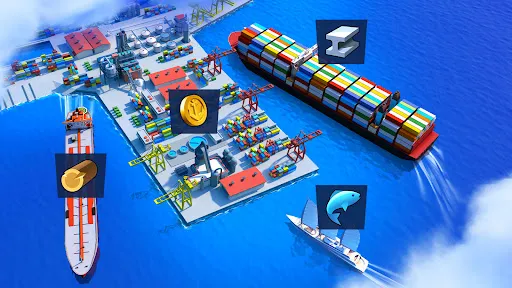 Capturas de tela do Sea Port: Cargo Boat Tycoon