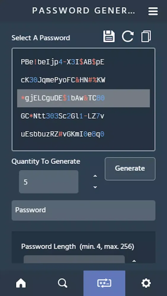 Pleasant Password Server App Screenshots
