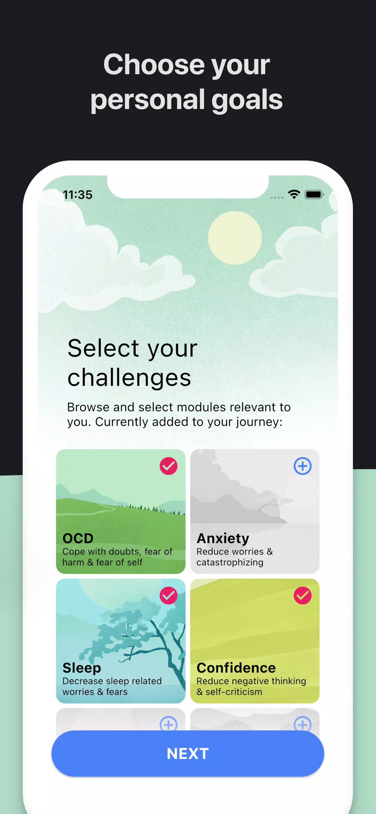 OCD.app Anxiety, Mood & Sleep Screenshots