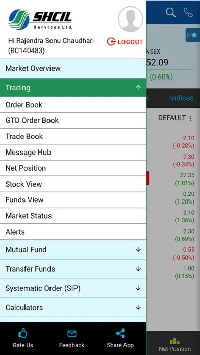 Tangkapan layar SSL Mobile Trading