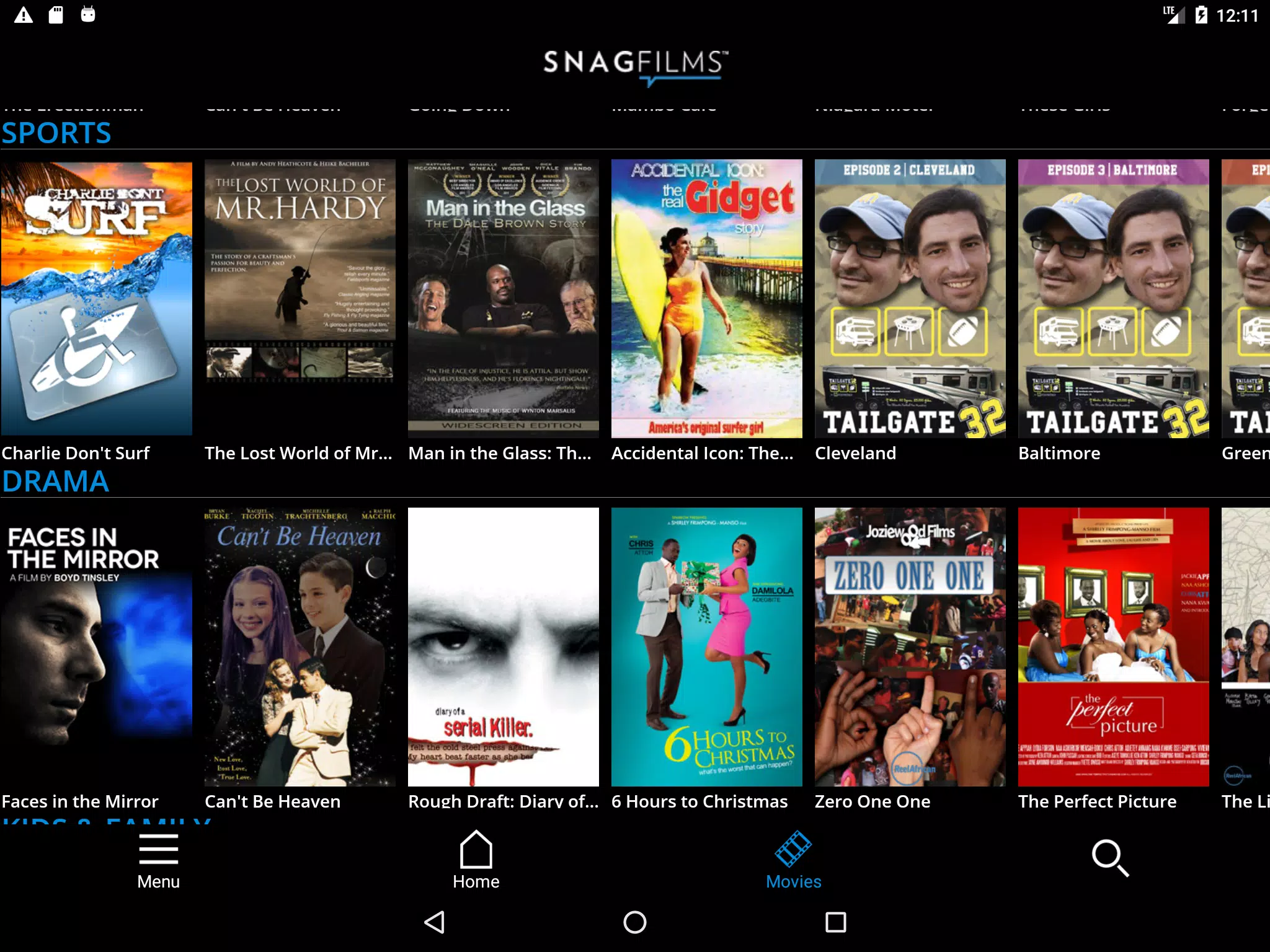 Snagfilms free movies sale