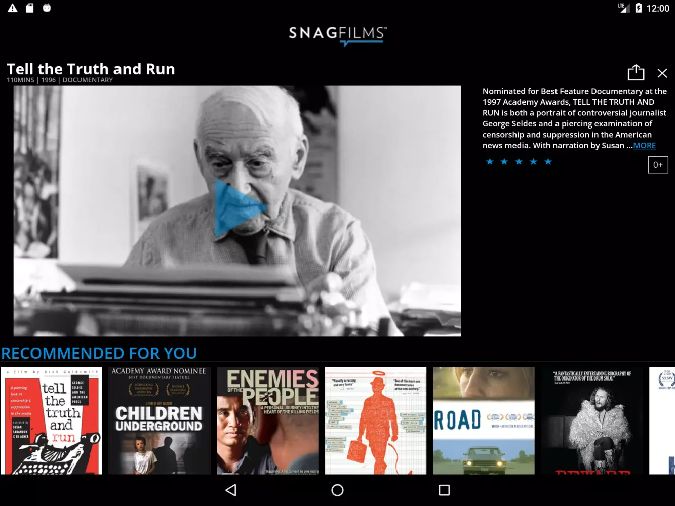 SnagFilms Screenshots