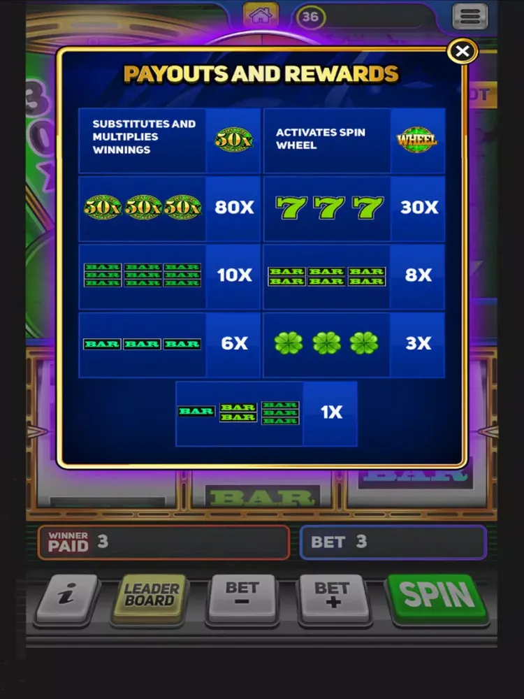 Ảnh chụp màn hình của Spinnacle Casino iPad 