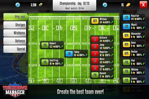Скриншоты Touchdown Manager