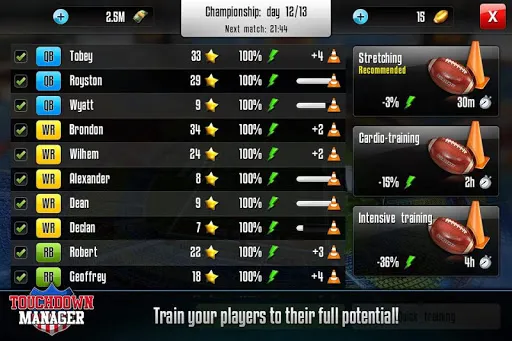 Скриншоты Touchdown Manager