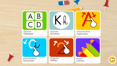 Tangkapan skrin Apprendre à écrire