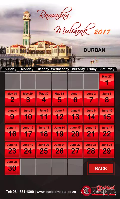 Ramadan 2017 Calendarzrzuty ekranu aplikacji2