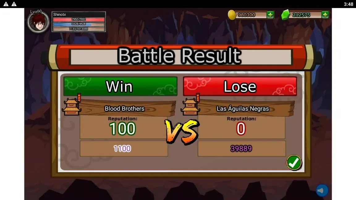 Capturas de tela do Shinobi Warfare