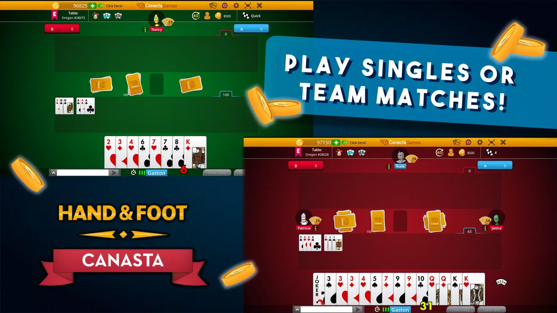 Captures d'écran de Hand and Foot Canasta