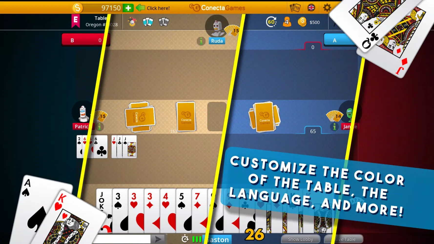 Captures d'écran de Hand and Foot Canasta