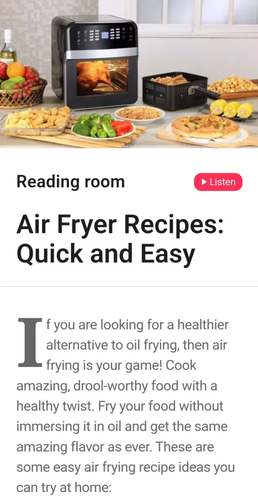 Screenshot di Air Fryer Oven Recipes App