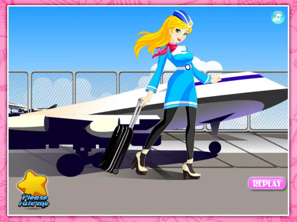 Beautiful Stewardess Dressup iPad  Screenshots