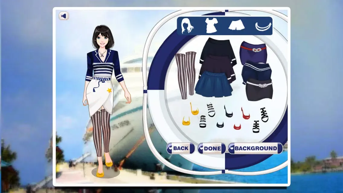 Navy beauty DressUp سکرین شاٹس