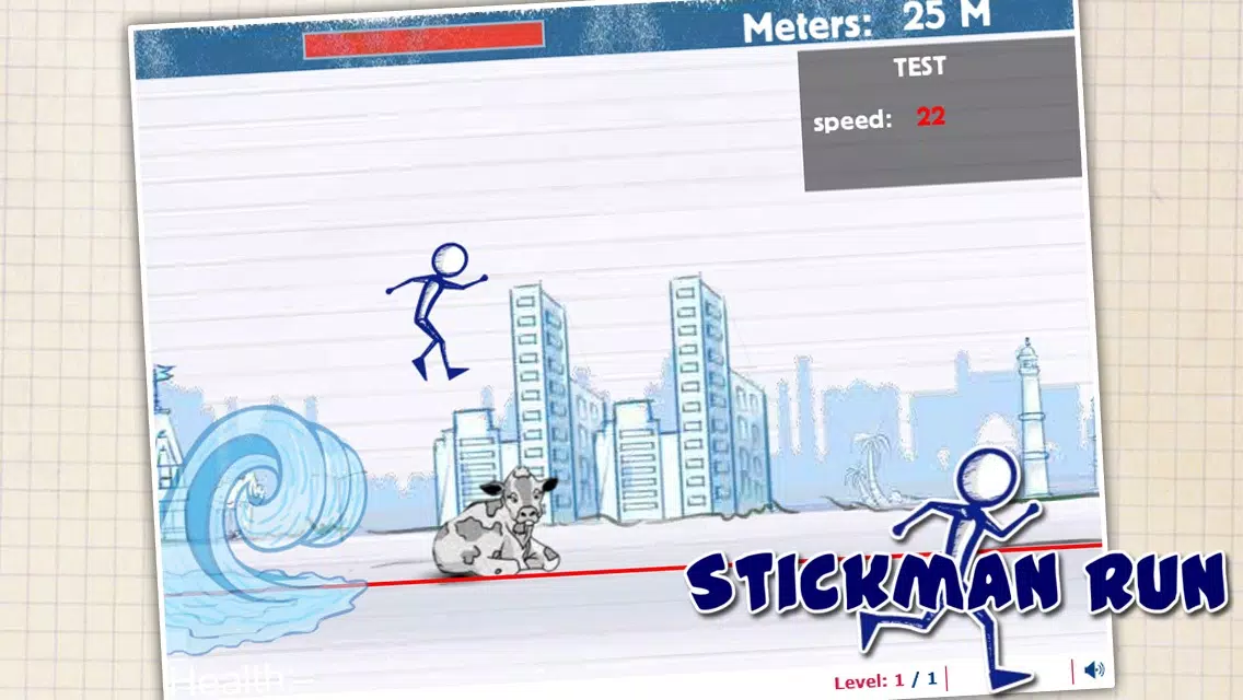 Tangkapan skrin Stickman Run ^-^