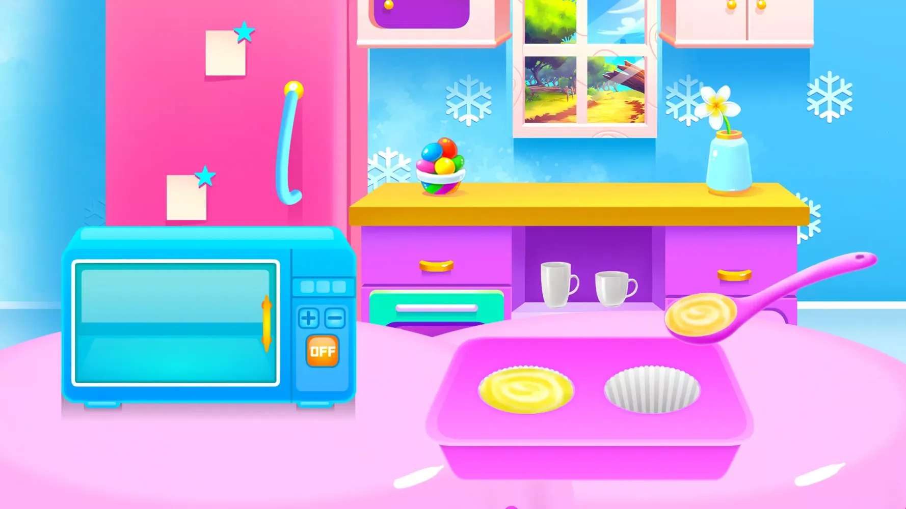 Capturas de tela do Colorful Muffins Cooking