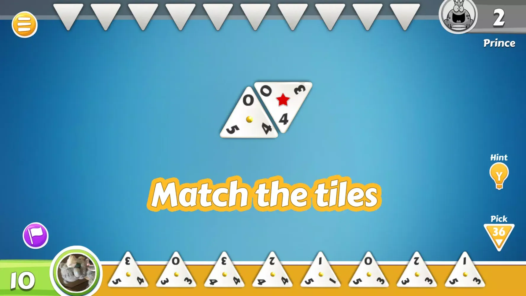 Tangkapan layar Triominos, Triangular Dominoes