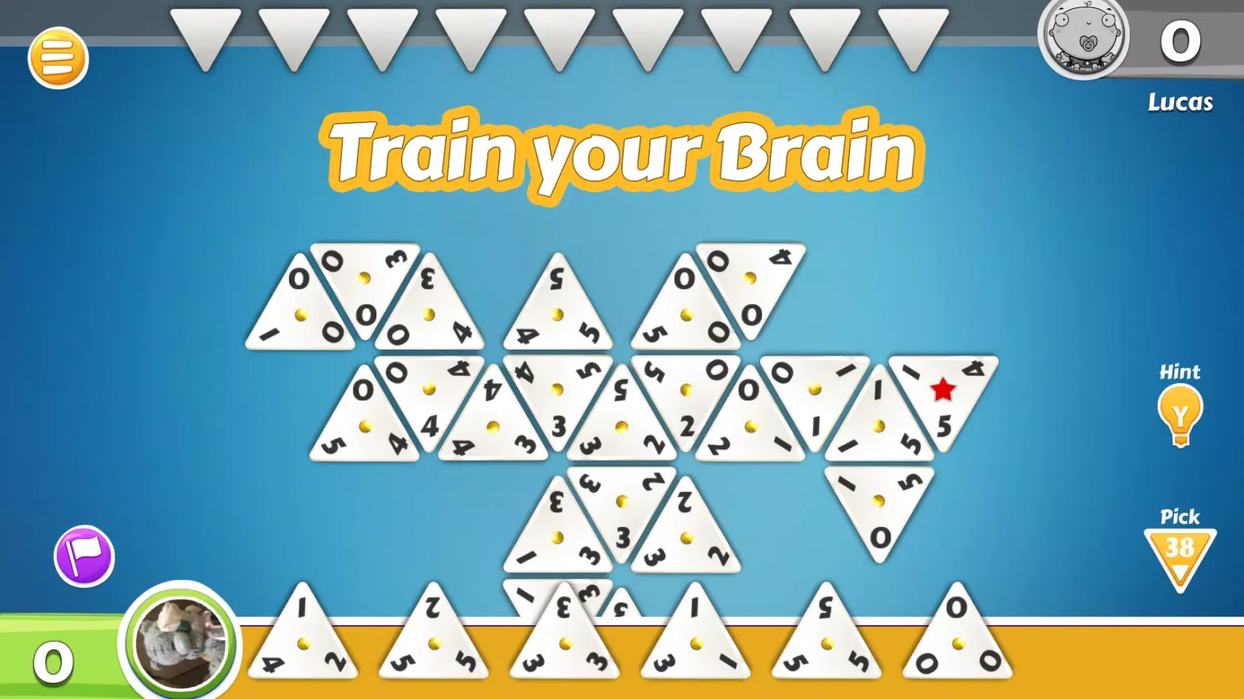 Tangkapan layar Triominos, Triangular Dominoes