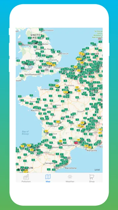 Ảnh chụp màn hình của Air Quality Tracker: Pollution