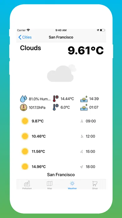 Ảnh chụp màn hình của Air Quality Tracker: Pollution