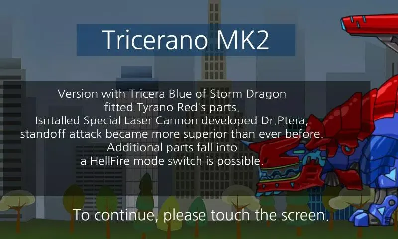 Tangkapan skrin Tyranno Tricera2- DinoRobot