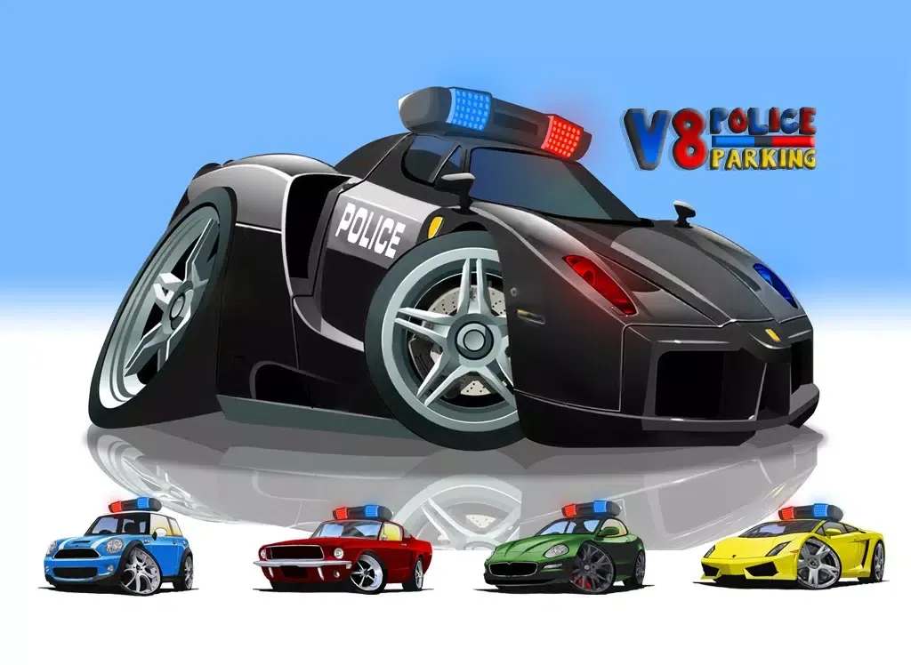 V8 Police Parking iPad  स्क्रीनशॉट
