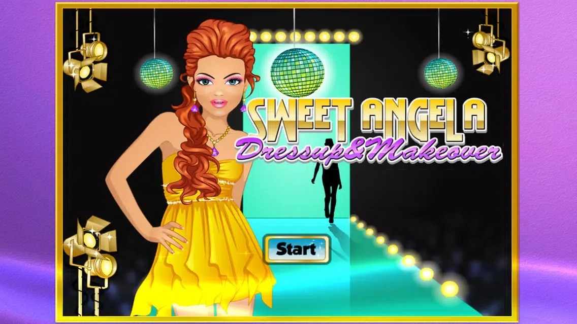 Capturas de tela do Sweet angela dressup & makeover ^0^