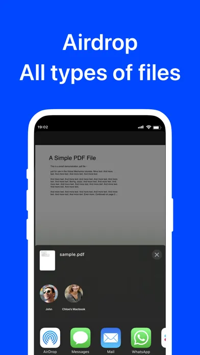 Files share for air drop Screenshots