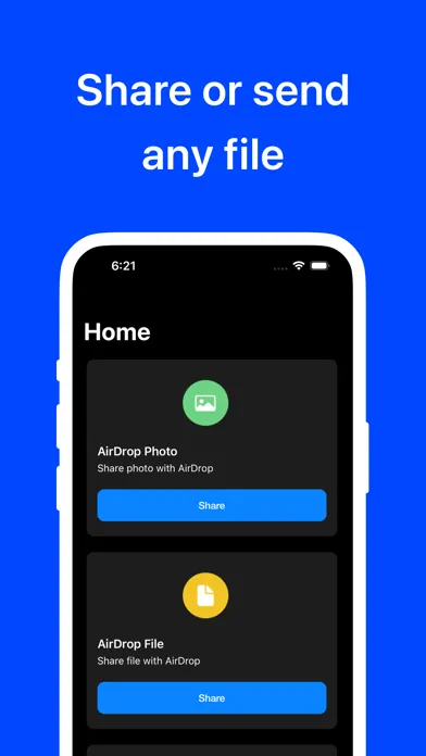 Files share for air drop Screenshots