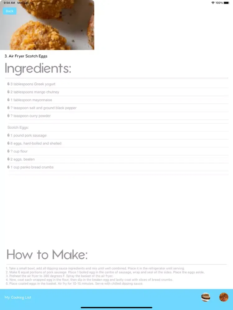 Recipe for Insta Pot Air Fryer iPad  Ekran Görüntüleri