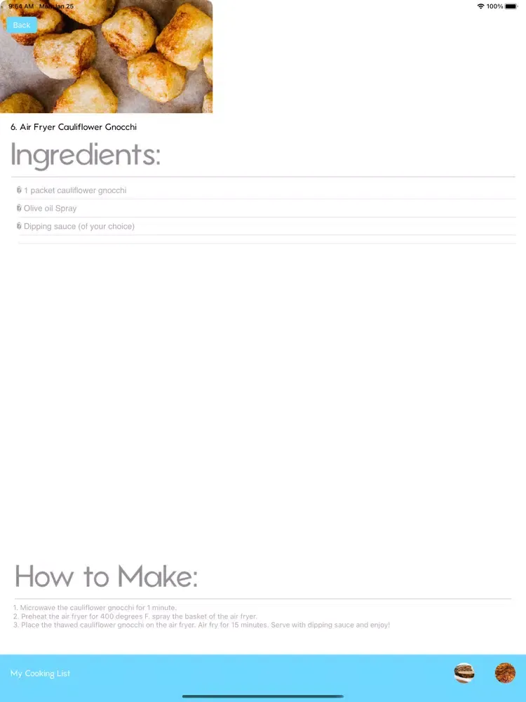 Recipe for Insta Pot Air Fryer iPad  Ekran Görüntüleri