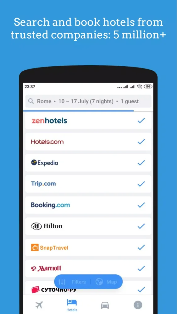 Tangkapan skrin Cheap Flights