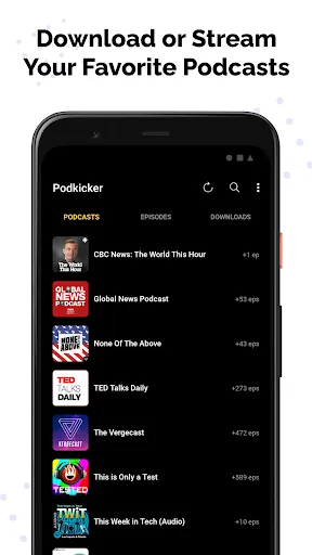 Podkicker Podcast Player Screenshots