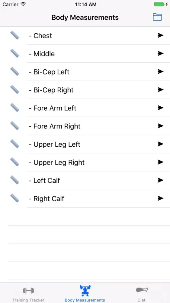 Tangkapan skrin Training Tracker Lite: Body Tracker/Meal Planner