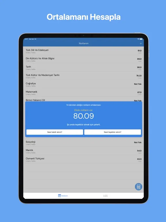 OrtalaNot iPad  Screenshots