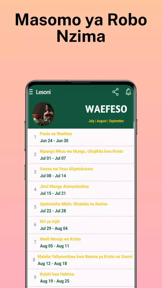 Lesoni - Shule ya Sabato 2024 Screenshots