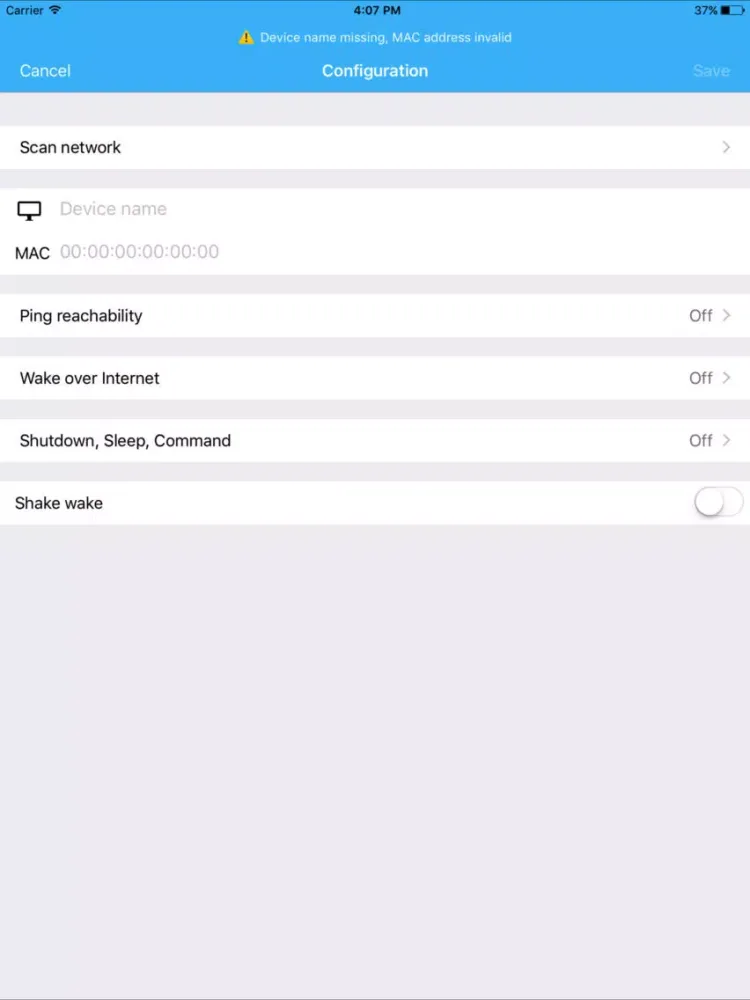 WOL Action - Wake on LAN iPad 應用截圖