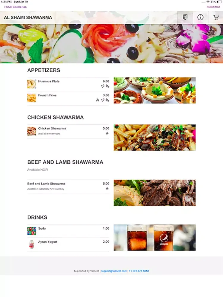 Al Shami Shawarma iPad 应用截图