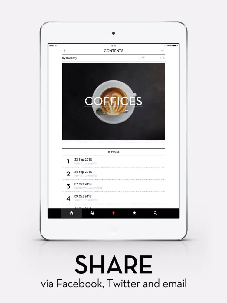 Bonjournal - A minimalist travel journal/diary iPad  स्क्रीनशॉट
