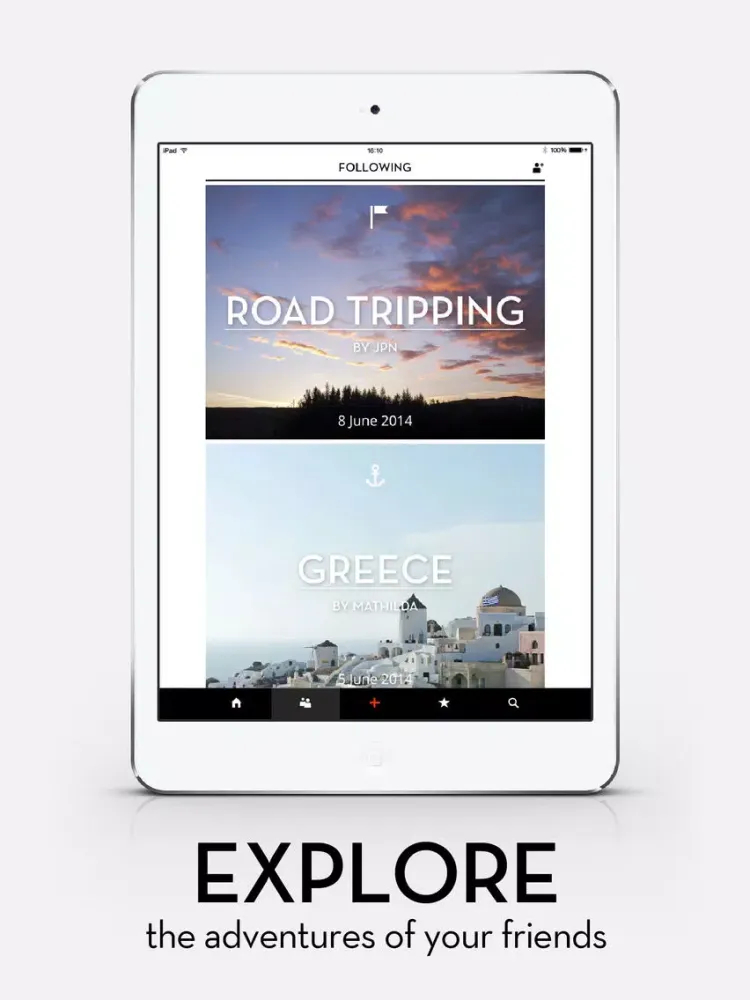 Bonjournal - A minimalist travel journal/diary iPad  स्क्रीनशॉट