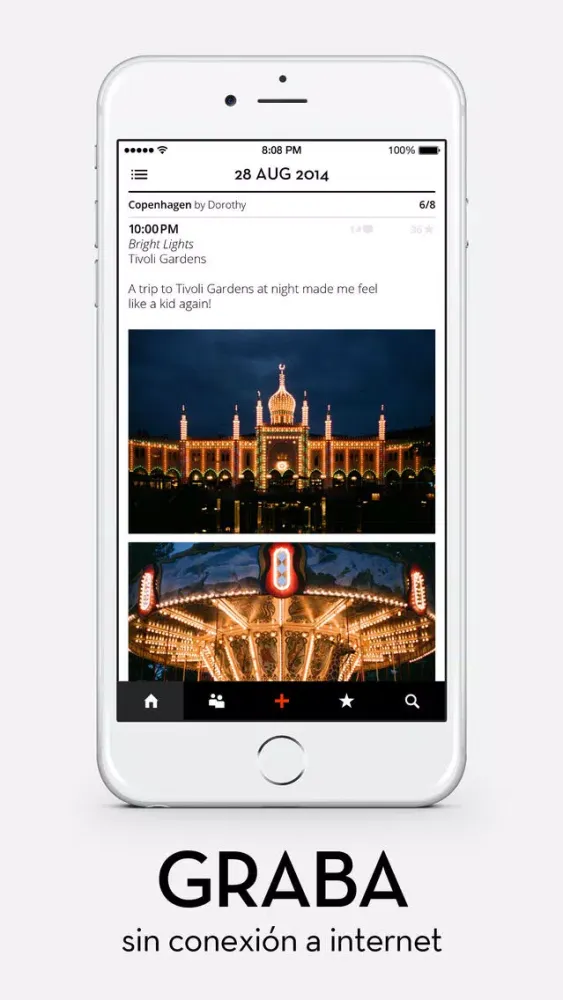 Bonjournal - A minimalist travel journal/diary स्क्रीनशॉट
