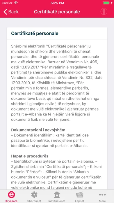 e-Albania Ekran Görüntüleri