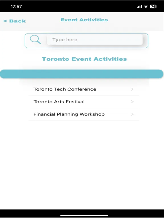 SGP Events iPad  Screenshots