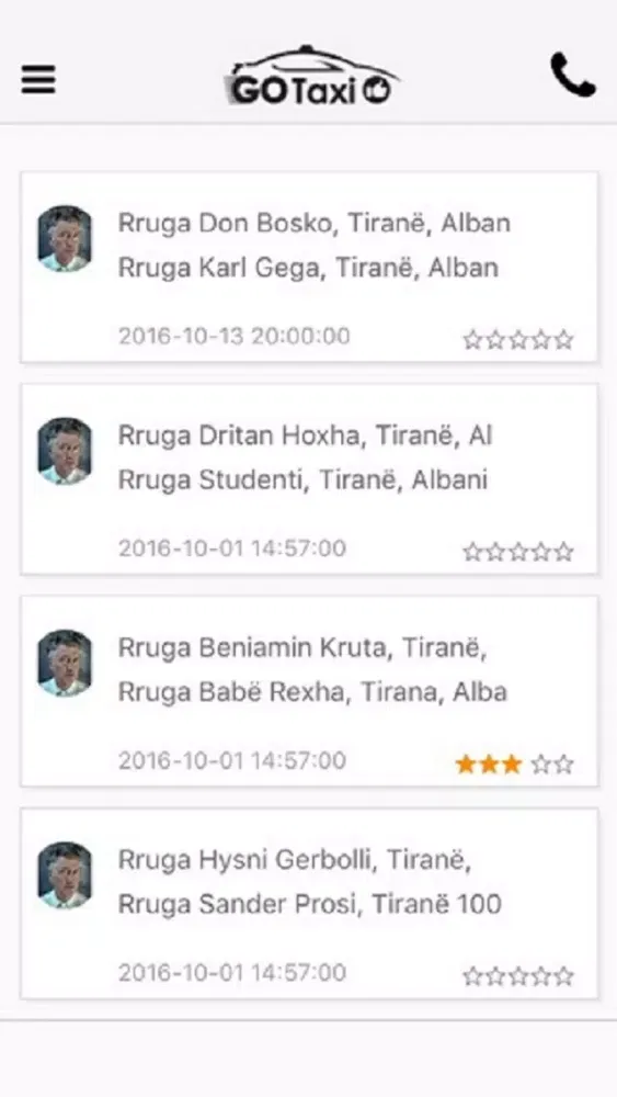 Zrzuty ekranu GoTaxi Albania
