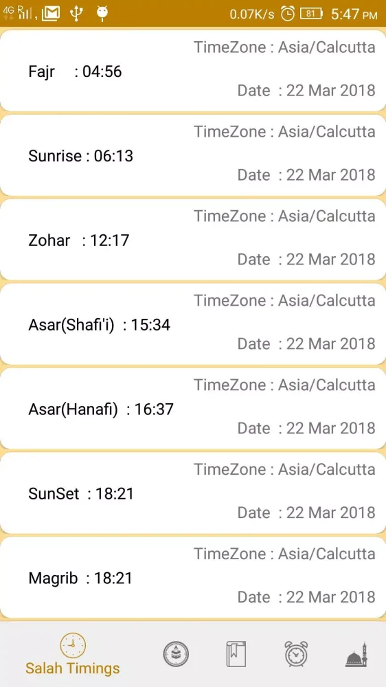 Salah Timer Screenshots