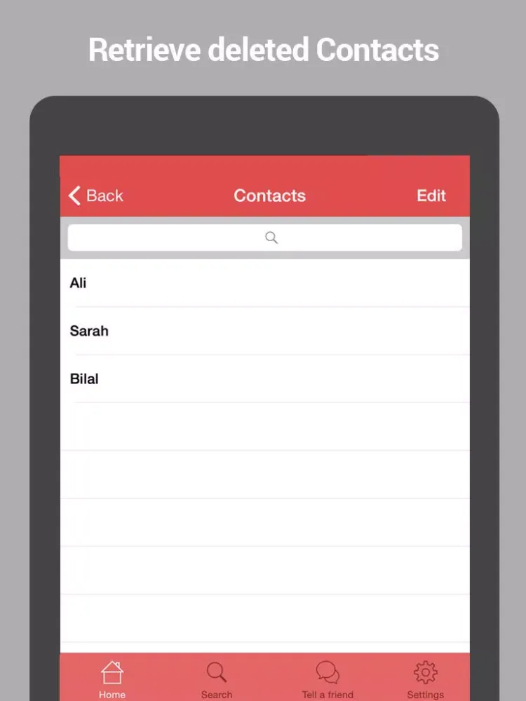 Ảnh chụp màn hình của Retrieve Data iPad 