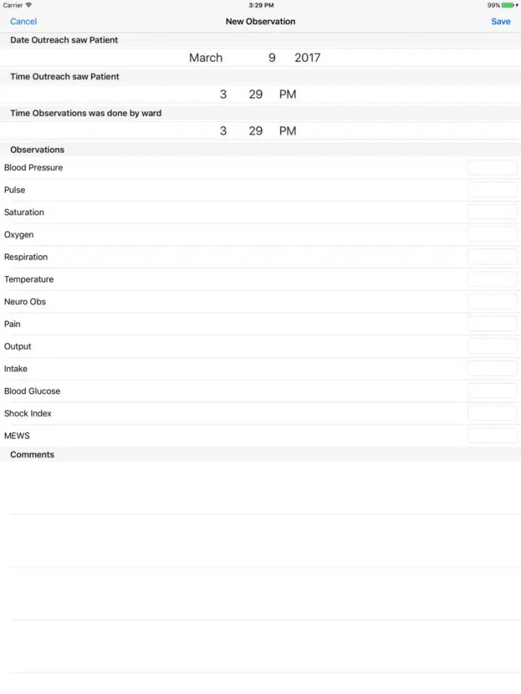 Patient Outreach iPad  Screenshots