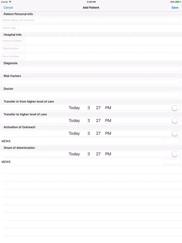 Patient Outreach iPad  Screenshots